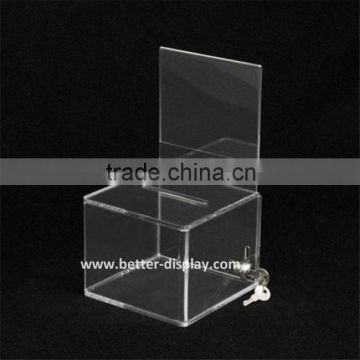 wholesale acrylic charity box designs