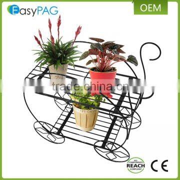 Hot sale outdoor wall corner iron metal wire flower display stand