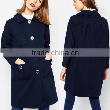 OEM Wholesale Hi-end Fall Winter New Pant Coat Design Woman's Wool Coat photo-6