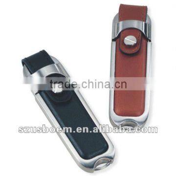 New design leather usb stick with chain
