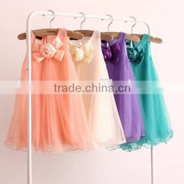 Three-dimensional flowers sundress, A skirt, child veil dress