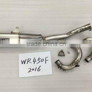 Complete performance racing street use exhaust pipe system for WR450F 2016