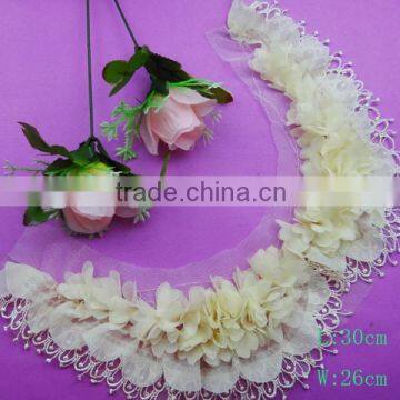 wholesale fashion fancy handmade flower lace collar for garment accessory