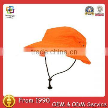 Blank colourful orange cheap plain nylon bucket hats