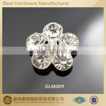 fashion flower crystal rhinestone sewing buttons for garments