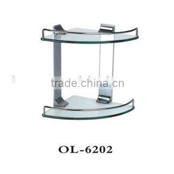 bathroom accessories-double glass shelf