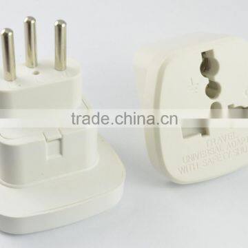 Plug With Socket Type Universal eu France to Swiss Plug Adapter With Safety Shutter Inlay Way photo-2