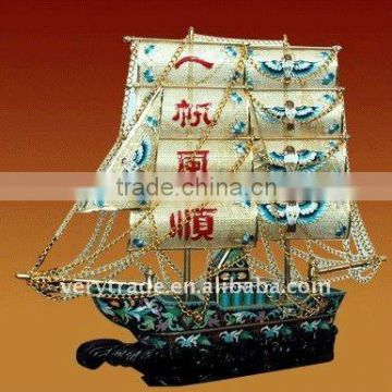 cloisonne enamel decoration boat