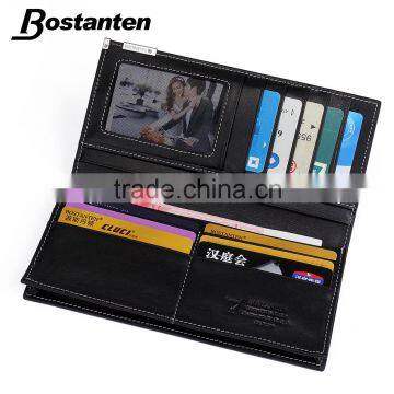 Large Men Long Purse Wallet Clutch Bag Leather Black Color photo-6