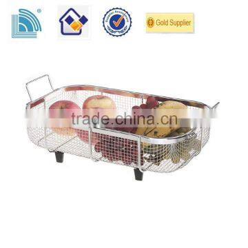 china factory kitchen storage stainless steel wire basket