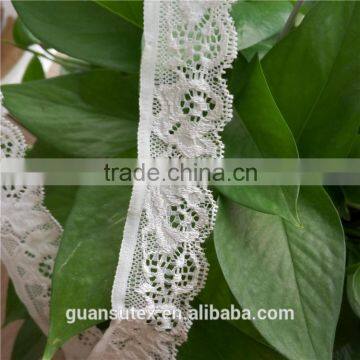 Silver French Nylon Bulk Lace Trim, Jacquard Decorative Thin Lace Trim With Shiny Yarn photo-2
