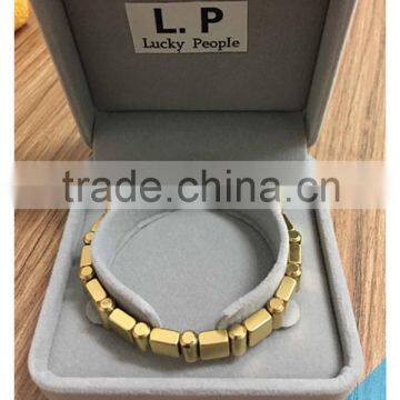 Manufacturer magnetic bracelet with 24k gold plating