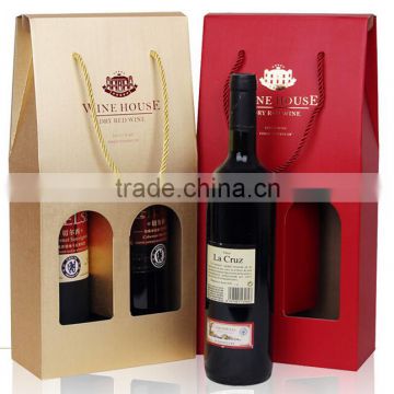 Customize full color printing kraft paper wine bag wine box gift boxes