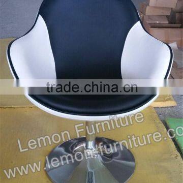 wholesale Cheap manufacture fin jowl fiberglass pelican chair with PU soft seat and stainless base