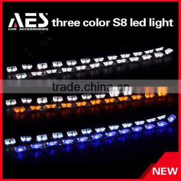 AES new arrival trible color LED DRL for car headlight white-yellow-BLUEled drl