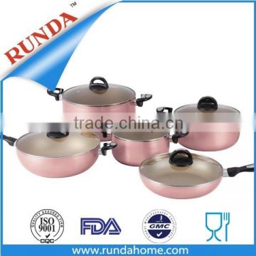 China factory supply aluminum non-stick 10pcs cookware set