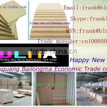 E1 grade WPB MR glue plain MDF 1220*2440*2-30mm 680-760kg/m3 for indoor furniture