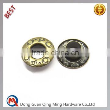 Engraved Custom Logo Metal Eyelets For Leather Clothing