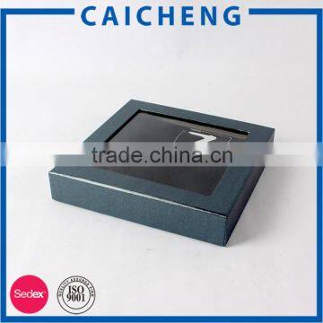 China Manufacturer Black Carton Paper Box With PVC Window photo-2