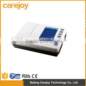 Factory price!!CE approved 7 Inch Six Channel Color ECG machine(EKG-1206A)