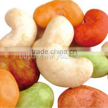 Colorful Coated Roasted Cashew Nut Healthy Snacks Hot Sell With Certificates