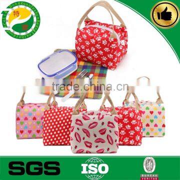 China factory direct sale high quality red lip series lunch box warmer bag, wholesale lunch bag