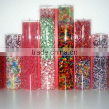 clear acrylic tube candy bin