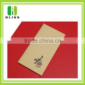 High Quality kraft paper restaurant and hotel menu