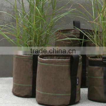 round plant bag with handle