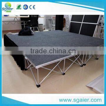 Latest style easy install DIY aluminum portable truss stage for exhibition