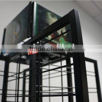 4-Faces Portable Floor Heavy Duty Rotating Display Stand Turntable