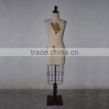 White Fabric Dilapidated Upper Body Retro Woman Mannequin Display photo-4