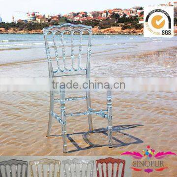 Made in SinoFur high quality transparent napoleon chair