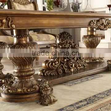 Royal Luxurious Hand Carved Special Design Full Solid Wood Dining Room Furniture Set For Villa(MOQ=1 SET) photo-3