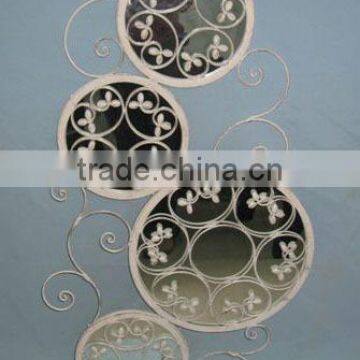 Flower Round Metal Mirror Wall Decor