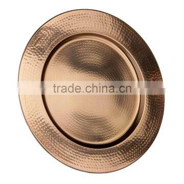 copper Charger Plate/ copper show plate/ copper wedding table plate