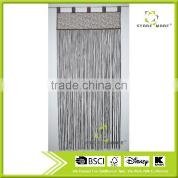 Cheap Polyester String Curtain/Fringe Flocked Curtain