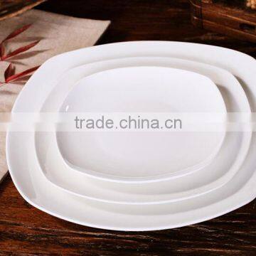 KC-2617 Haonai Hot sell Square porcelain dinner plate