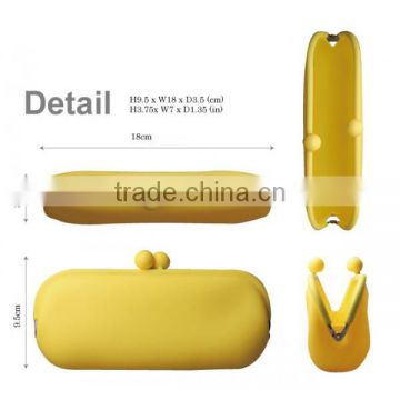 Colorful High Grade Environment Friendly Silicone Pouch for Glasses, Keys, Coins, etc.