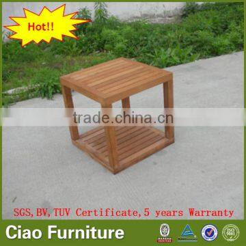 garden furniture teak wood lounge side table sofa small table