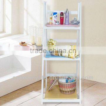 3 Layers Wooden Rack For Sundries Antique Style Can Folded Step-by-Step Plant Stand