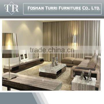 Modern Marble Top Wooden Center Table for Living Room Furniture photo-2