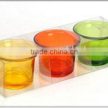 Colored Glass Candle Holder photo-2