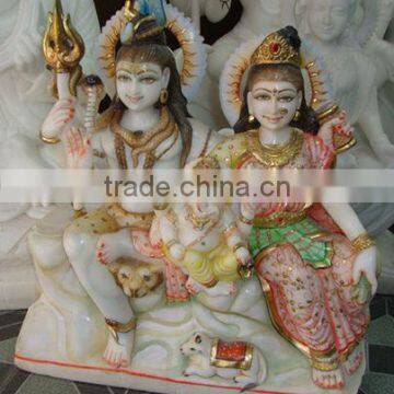 Marble Shiv Parvati Statue Lord Gauri Shankar Idol Marble