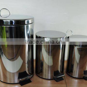 stainless steel trash can for bathroom