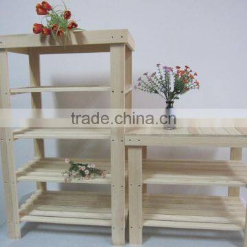 Foldable Modern Step Style Wood Decorative Flower Display Shelf photo-4