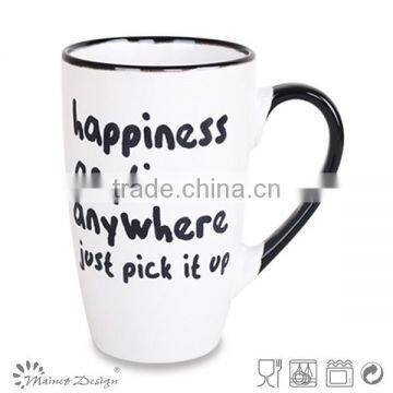 stoneware coffee mug with words ceramic mug