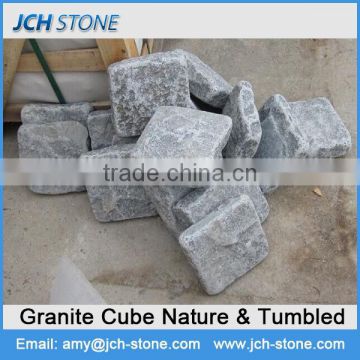 Granite cube nature paving stone