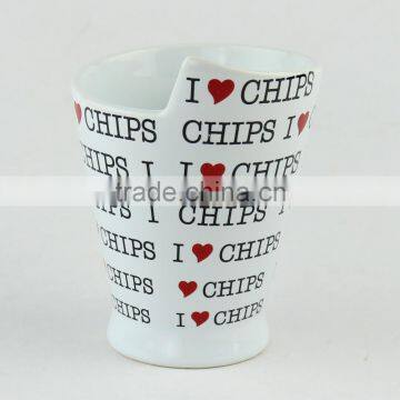 Eco-friendly Certification Ceramic Chip Cone Cup photo-2
