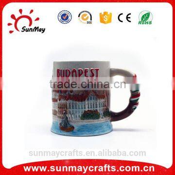 Wholesale custom high quality BUDADEST HUNGARY souvenir ceramic cup for sale